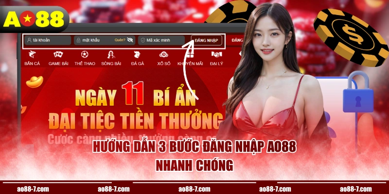 Hướng dẫn 3 bước đăng nhập AO88 nhanh chóng