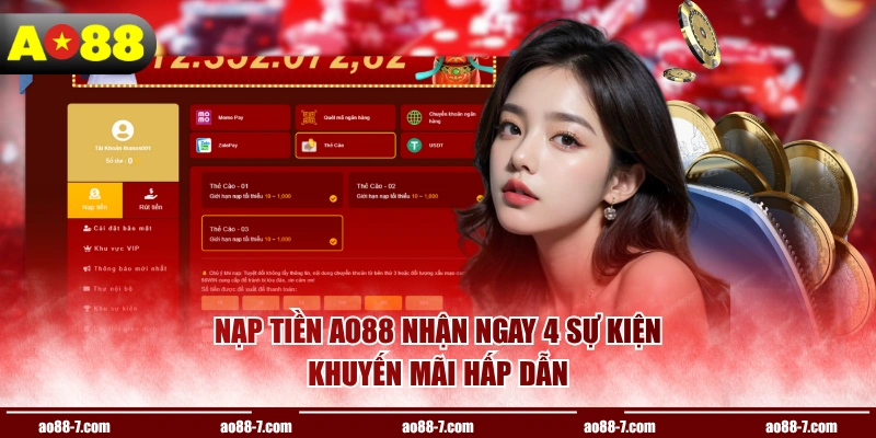 Nạp tiền AO88 nhận ngay 4 sự kiện khuyến mãi hấp dẫn